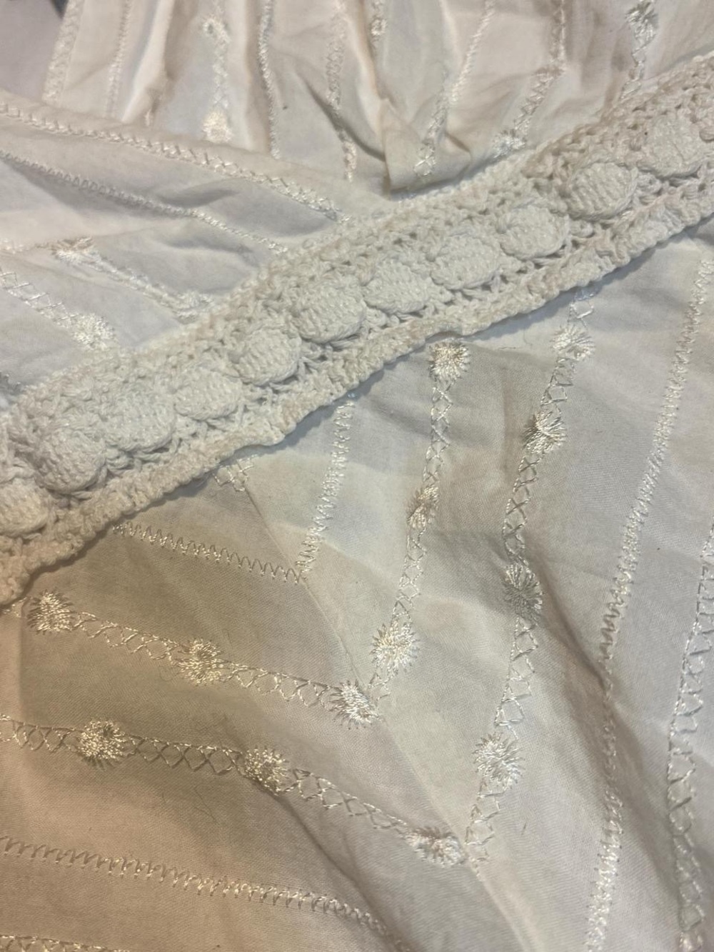 White Cotton Embroidered Midi Dress by Rabbit Rabbit Rabbit - Picture 5 of 7